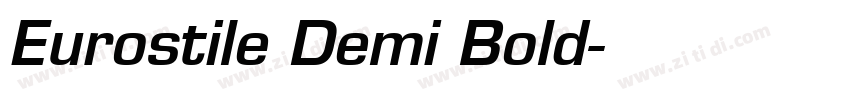 Eurostile Demi Bold字体转换